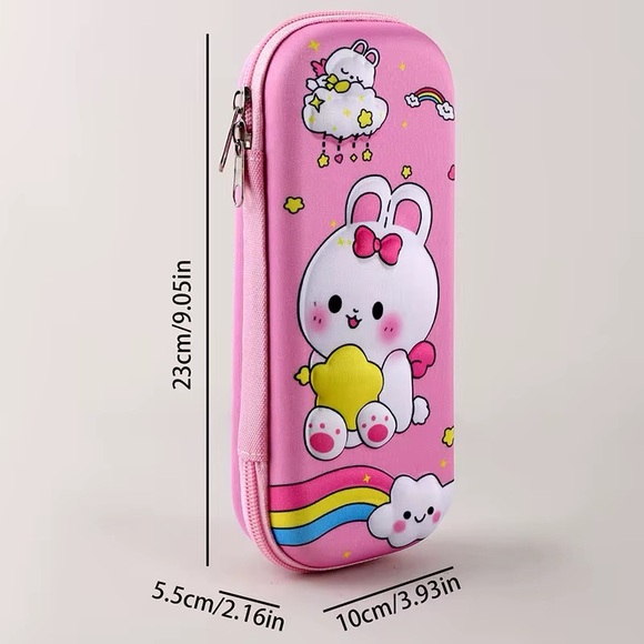 Cute Cartoon Pencil Cases - Blue and Pink - Picture 10 of 11